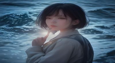 用户在手机屏幕上滑动浏览分类清晰的合集列表，手指停留在收藏按钮附近
